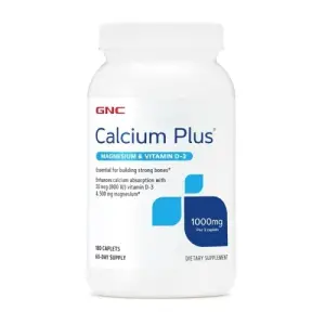 GNC Calcium Plus With Magnesium & Vitamin D3 - 1000mg | 180 Count
