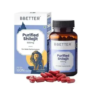 BBETTER Purified Shilajit For Male Performance - 500mg | 60 Capsules