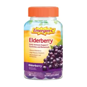 Emergen-C Botanicals Elderberry Immune Support Gummies | 36 Count