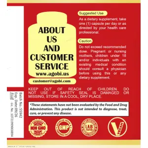 agobi Brain Support Extra Strength 90 Capsules label section 1