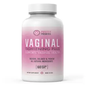 Pretty Privates Vaginal Tightening & Hydration Pills for Women - Boost Elasticity, Cleanse, and Enhance Lubrication - 60 Capsules